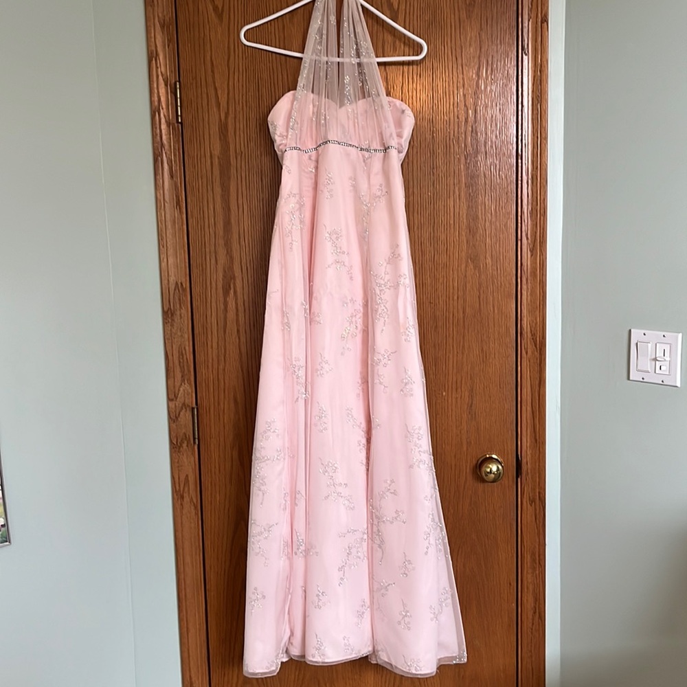 Prom dress-long beaded blush pink Sorry this dress is  SOLD!
SOLD.  SOLD
